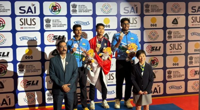 Personel Brimob Polri Briptu Muhamad Fawwaz Aditia Farrel Raih Medali Emas dan Pecahkan Rekor Dunia di ‘Asian Rifle Champhionship 2026’ India