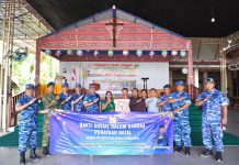 TNI AU Salurkan Bantuan Natal 2025 bagi Gereja Terdampak Banjir di Sibolga