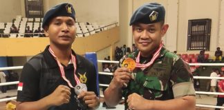 Personel TNI AU, Kapten Adm Nandhitya Rumambi Raih Juara I Kejurda Tinju Papua Cerah Boxing Cup I