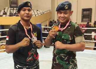 Personel TNI AU, Kapten Adm Nandhitya Rumambi Raih Juara I Kejurda Tinju Papua Cerah Boxing Cup I