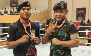 Personel TNI AU, Kapten Adm Nandhitya Rumambi Raih Juara I Kejurda Tinju Papua Cerah Boxing Cup I